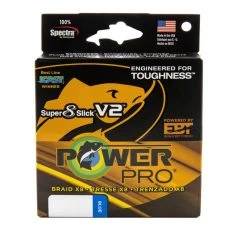 PowerPro Super 8 Slick V2 Braided Spectra Line 300 Yards Marine Blue